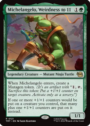 Michelangelo, Weirdness to 11 (TMT-121) - Teenage Mutant Ninja Turtles Foil