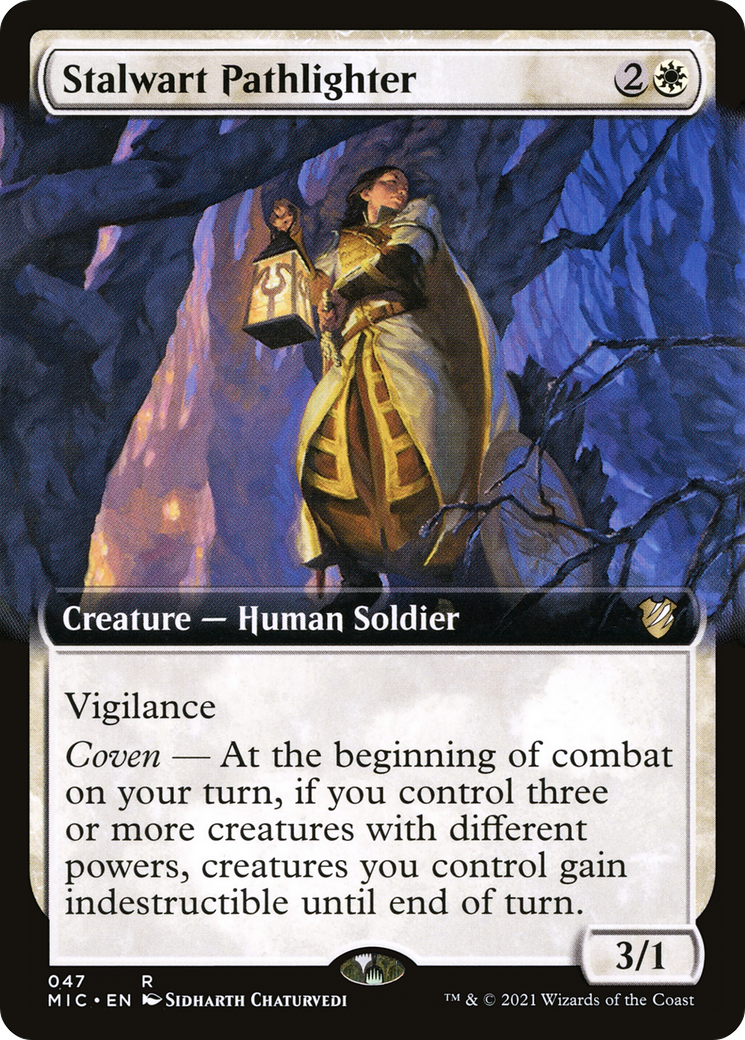 Stalwart Pathlighter (Extended Art) (MIC-047) - Midnight Hunt Commander: (Extended Art)