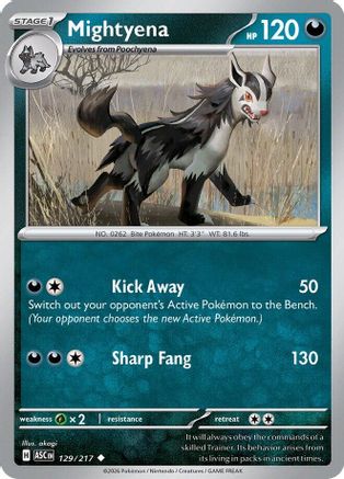Mightyena 129/217  ME Ascended Heroes - Uncommon