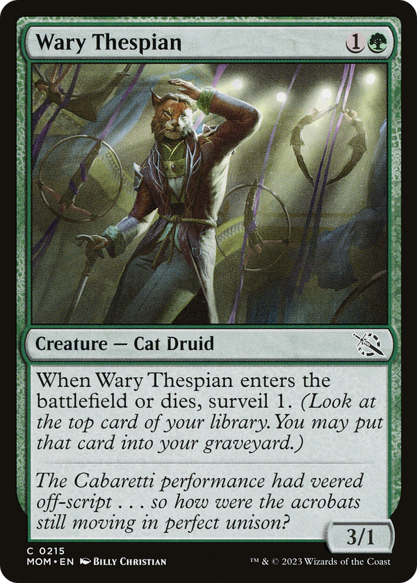 Wary Thespian (MOM-215) - March of the Machine Foil