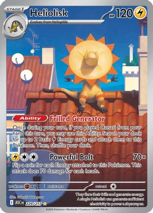 Heliolisk 229/217  - Holofoil ME Ascended Heroes - Illustration Rare