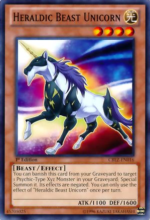 Heraldic Beast Unicorn (CBLZ-EN016) - Cosmo Blazer 1st Edition