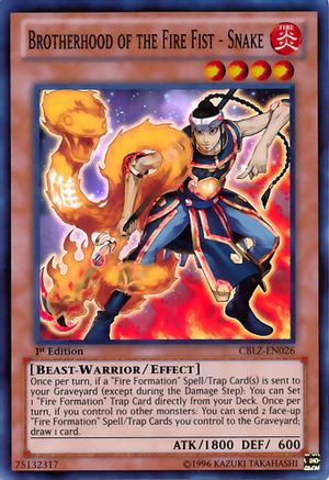 Brotherhood of the Fire Fist - Snake (CBLZ-EN026) - Cosmo Blazer 1st Edition