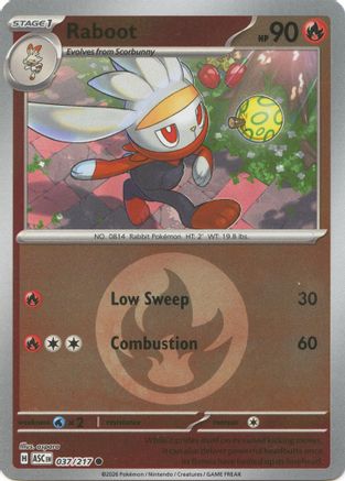 Raboot (Energy Symbol Pattern) 037  - Reverse Holofoil ME Ascended Heroes - Common