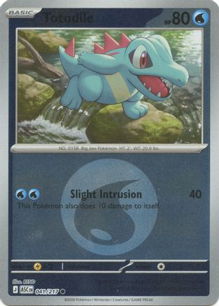 Totodile (Energy Symbol Pattern) 041  - Reverse Holofoil ME Ascended Heroes - Common