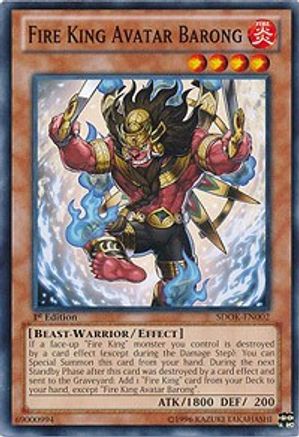 Fire King Avatar Barong (SDOK-EN002) - Structure Deck: Onslaught of the Fire Kings 1st Edition