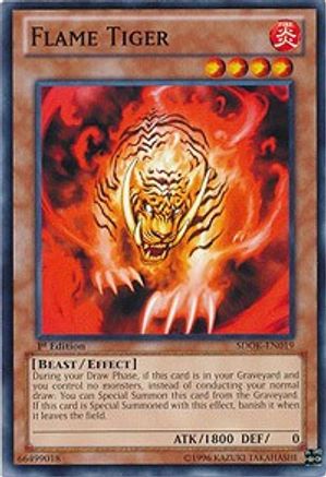 Flame Tiger (SDOK-EN019) - Structure Deck: Onslaught of the Fire Kings 1st Edition