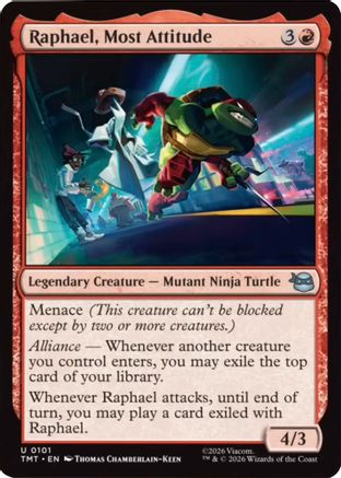 Raphael, Most Attitude (TMT-101) - Teenage Mutant Ninja Turtles Foil