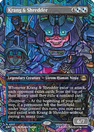 Krang & Shredder (Borderless) (TMT-201) - Teenage Mutant Ninja Turtles Foil