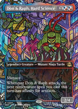 Don & Raph, Hard Science (Borderless) (TMT-205) - Teenage Mutant Ninja Turtles Foil
