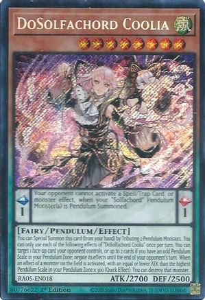 DoSolfachord Coolia (Secret Rare) (RA05-EN018) - Rarity Collection 5 1st Edition