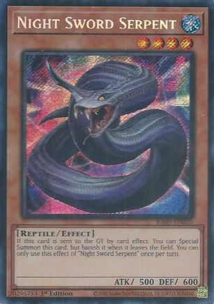 Night Sword Serpent (Secret Rare) (RA05-EN020) - Rarity Collection 5 1st Edition
