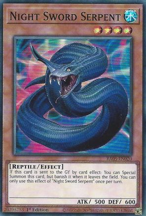 Night Sword Serpent (RA05-EN020) - Rarity Collection 5 1st Edition