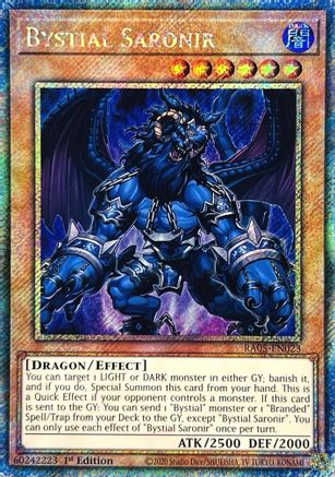 Bystial Saronir (Platinum Secret Rare) (RA05-EN023) - Rarity Collection 5 1st Edition