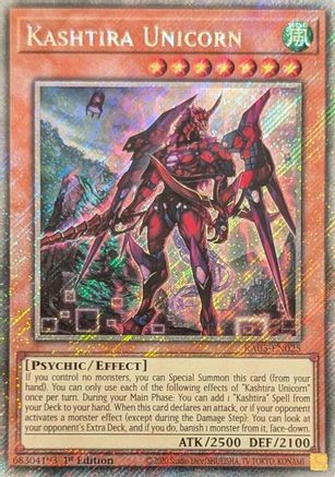 Kashtira Unicorn (Platinum Secret Rare) (RA05-EN025) - Rarity Collection 5 1st Edition