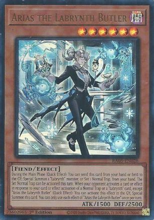 Arias the Labrynth Butler (Ultra Rare) (RA05-EN028) - Rarity Collection 5 1st Edition