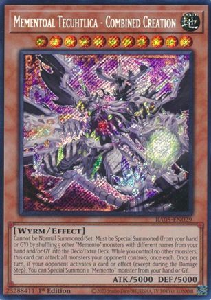 Mementoal Tecuhtlica - Combined Creation (Secret Rare) (RA05-EN029) - Rarity Collection 5 1st Edition