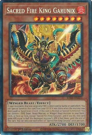 Sacred Fire King Garunix (Collector's Rare) (RA05-EN031) - Rarity Collection 5 1st Edition