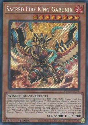 Sacred Fire King Garunix (Secret Rare) (RA05-EN031) - Rarity Collection 5 1st Edition