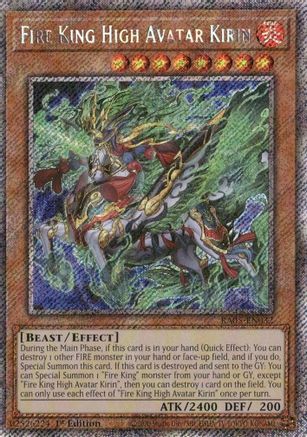 Fire King High Avatar Kirin (Platinum Secret Rare) (RA05-EN032) - Rarity Collection 5 1st Edition