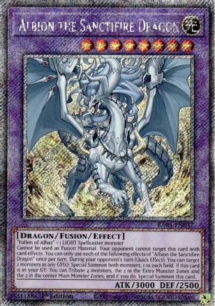 Albion the Sanctifire Dragon (Platinum Secret Rare) (RA05-EN037) - Rarity Collection 5 1st Edition