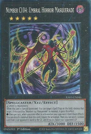 Number C104: Umbral Horror Masquerade (Collector's Rare) (RA05-EN046) - Rarity Collection 5 1st Edition