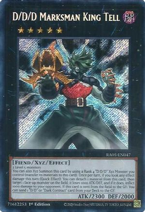 D/D/D Marksman King Tell (Secret Rare) (RA05-EN047) - Rarity Collection 5 1st Edition