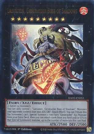 Laevatein, Generaider Boss of Shadows (Ultra Rare) (RA05-EN051) - Rarity Collection 5 1st Edition
