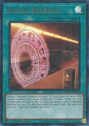 Special Schedule (Ultra Rare) (RA05-EN060) - Rarity Collection 5 1st Edition