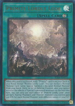 Primite Lordly Lode (Ultra Rare) (RA05-EN072) - Rarity Collection 5 1st Edition