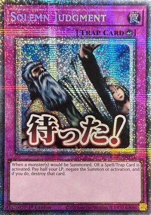 Solemn Judgment (Starlight Rare) (RA05-EN124) - Rarity Collection 5 1st Edition