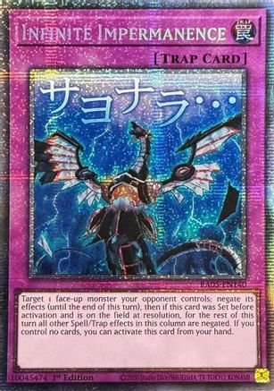 Infinite Impermanence (Starlight Rare) (RA05-EN140) - Rarity Collection 5 1st Edition
