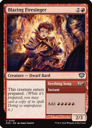 Blazing Firesinger (SOS-109) - Secrets of Strixhaven