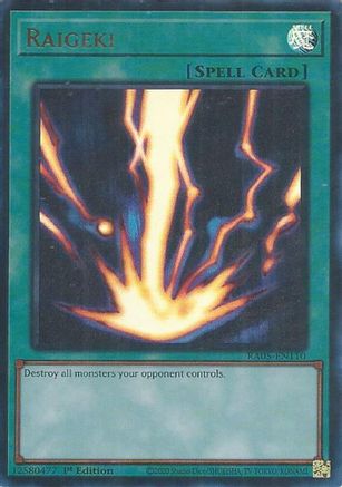 Raigeki (Ultra Rare) (RA05-EN110) - Rarity Collection 5 1st Edition