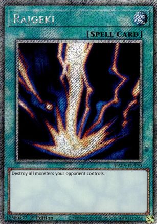 Raigeki (Platinum Secret Rare) (RA05-EN110) - Rarity Collection 5 1st Edition
