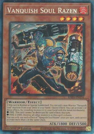 Vanquish Soul Razen (Collector's Rare) (RA05-EN134) - Rarity Collection 5 1st Edition