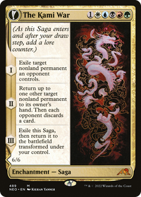 The Kami War (Extended Art) (NEO-489) - Kamigawa: Neon Dynasty: (Extended Art, fandfc, enchantment) Foil