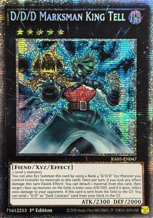 D/D/D Marksman King Tell (Starlight Rare) (RA05-EN047) - Rarity Collection 5 1st Edition