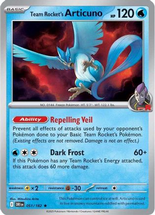 Team Rocket's Articuno (Non-Holo) 051/182  Deck Exclusives - Rare