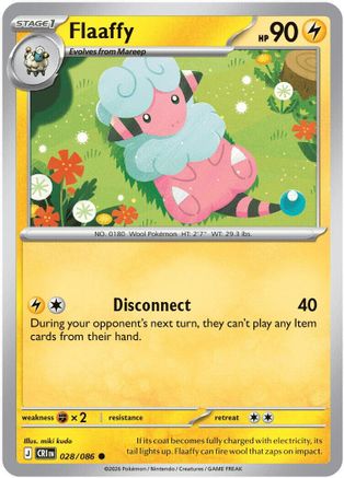 Flaaffy 028  - Reverse Holofoil ME04 Chaos Rising - Common