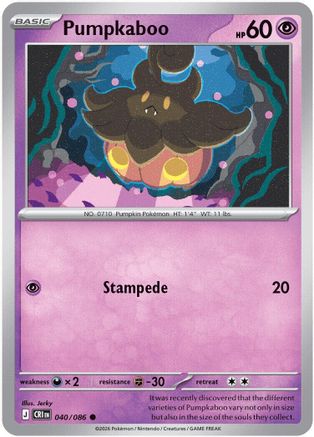 Pumpkaboo 040  - Reverse Holofoil ME04 Chaos Rising - Common