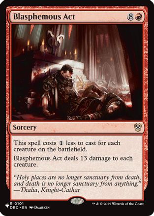 Blasphemous Act (DRC) (LIST-101) - The List Reprints