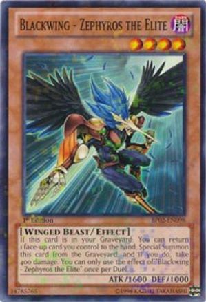 Blackwing - Zephyros the Elite (Mosaic Rare) (BP02-EN098) - Battle Pack 2: War of the Giants Unlimited
