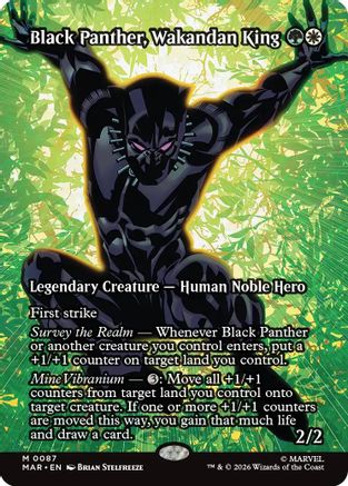 Black Panther, Wakandan King (Borderless) (MAR-087) - Marvel Universe Eternal-Legal