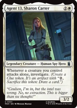 Agent 13, Sharon Carter (MSH-001) - Marvel Super Heroes Foil