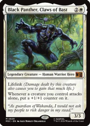 Black Panther, Claws of Bast (MSC-829) - Commander: Marvel Super Heroes