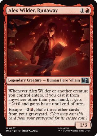 Alex Wilder, Runaway (MSC-677) - Commander: Marvel Super Heroes Foil
