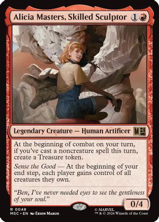 Alicia Masters, Skilled Sculptor (Surge Foil) (MSC-048) - Commander: Marvel Super Heroes Foil
