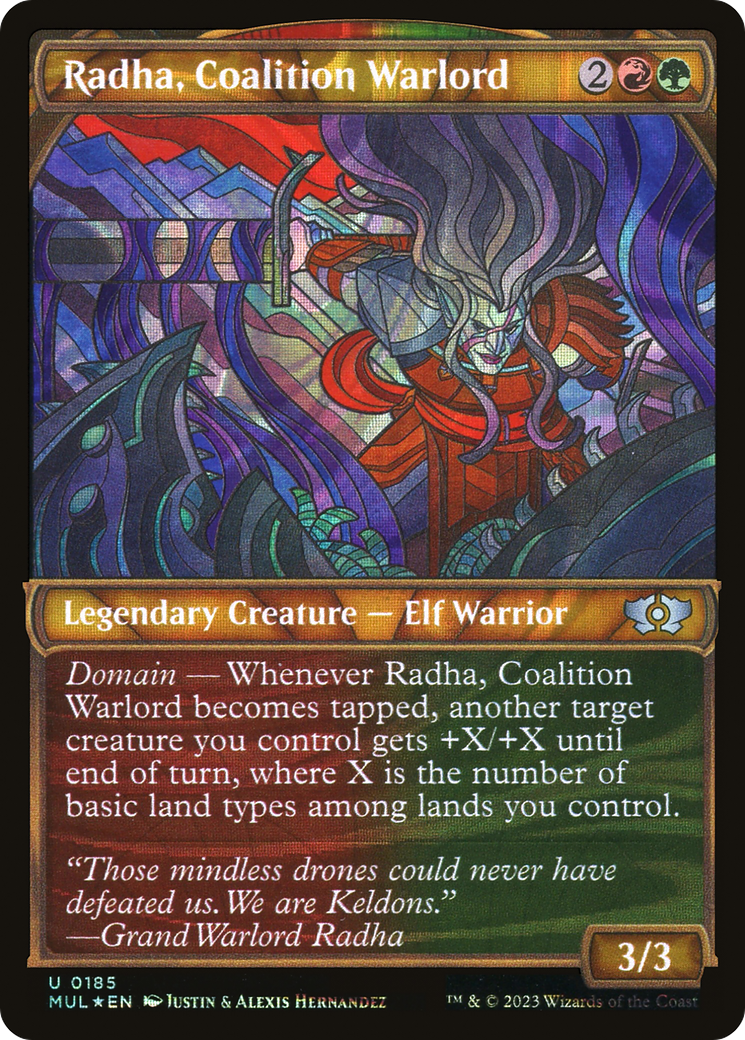 Radha, Coalition Warlord (Halo Foil) (MUL-185) - Multiverse Legends: (Showcase) Foil