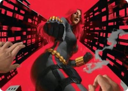 Black Widow, Deadly Hunter Art Card (AAMSH-042) - Art Series: Marvel Super Heroes